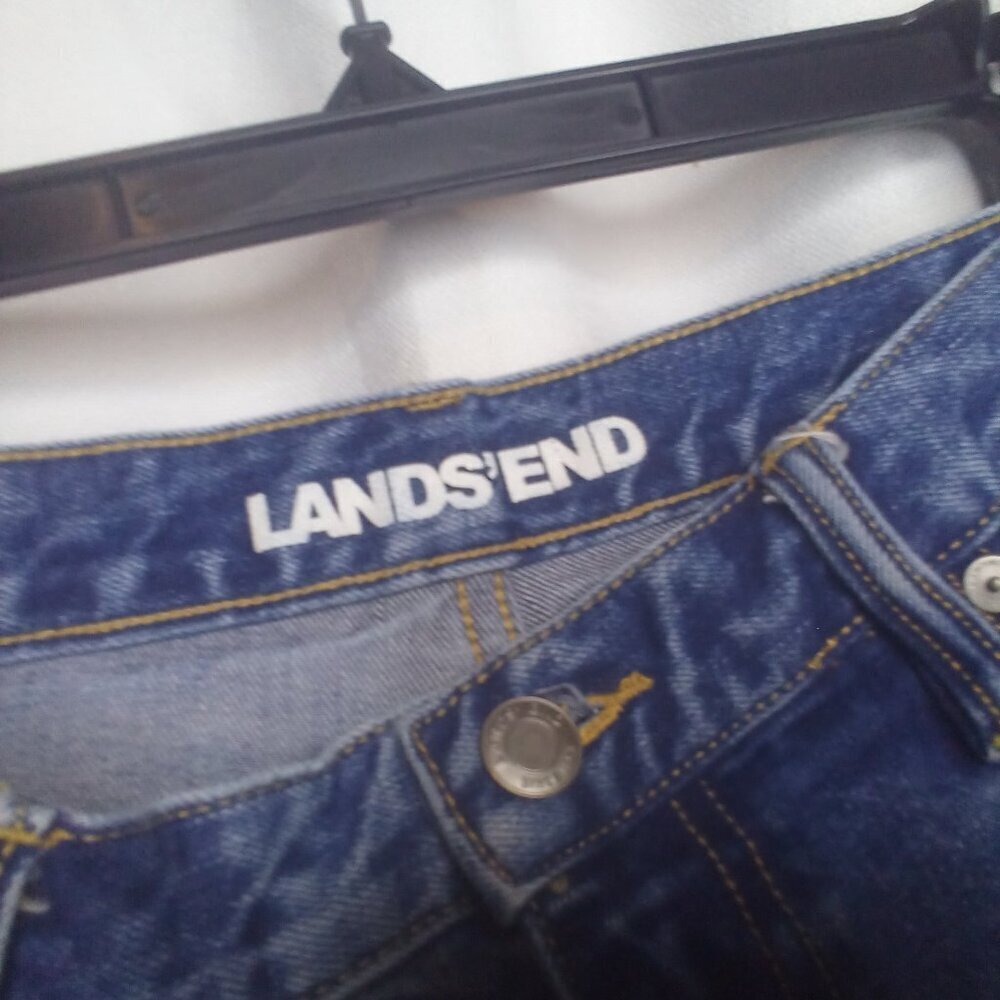 Lands' End Jeans 10 Women High Rise Straight Blue - Picture 5 of 15